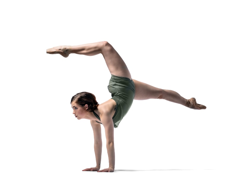 Brennan Wall showing off her amazing floor work and strength, photo by Chris Hardy