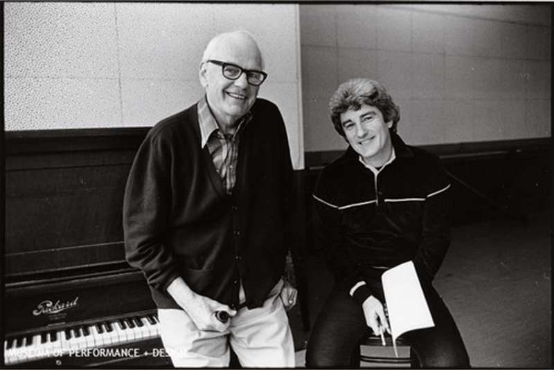 Lew Christiansen and Michael Smuin at a piano